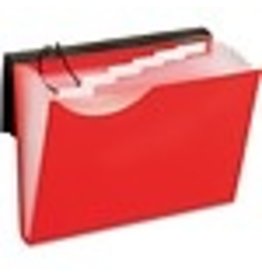 POLY FILE 7-POCKET LTR  *RED
