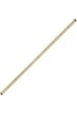 RULER WOOD METAL ENDS, 1 METRE