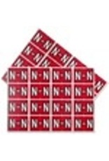 FILE LABEL* N - RED    *240/PK