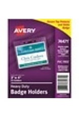 BADGE HOLDER CLEAR HORIZ*25/PK