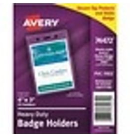 BADGE HOLDER CLEAR VERT *25/PK
