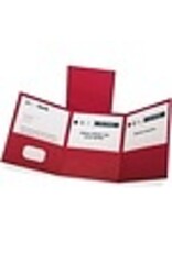FLDR TRIFOLD PCKT*RED   *20/BX