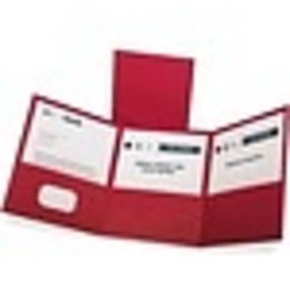 FLDR TRIFOLD PCKT*RED   *20/BX