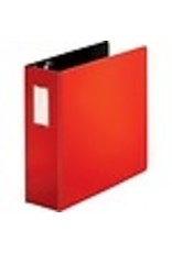 BINDER HVY DUTY D-RING 4'',RED