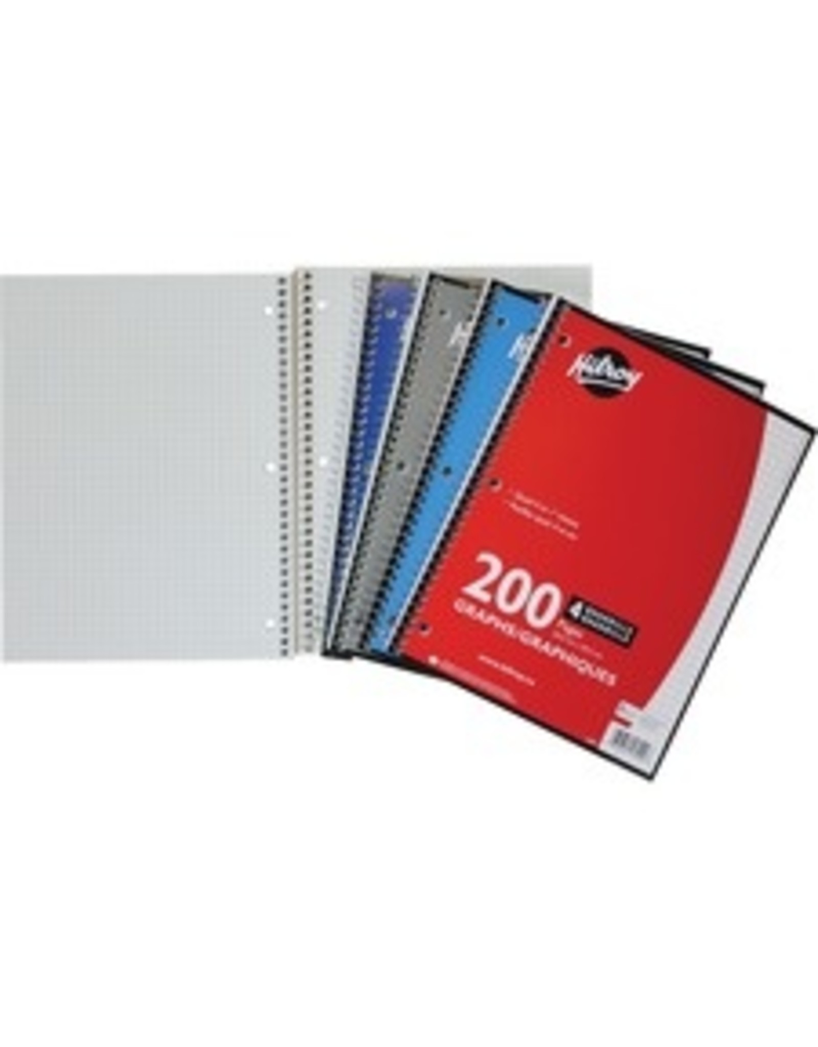 NOTEBOOK COIL QUAD-RULE 200pg
