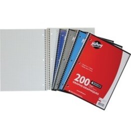 NOTEBOOK COIL QUAD-RULE 200pg