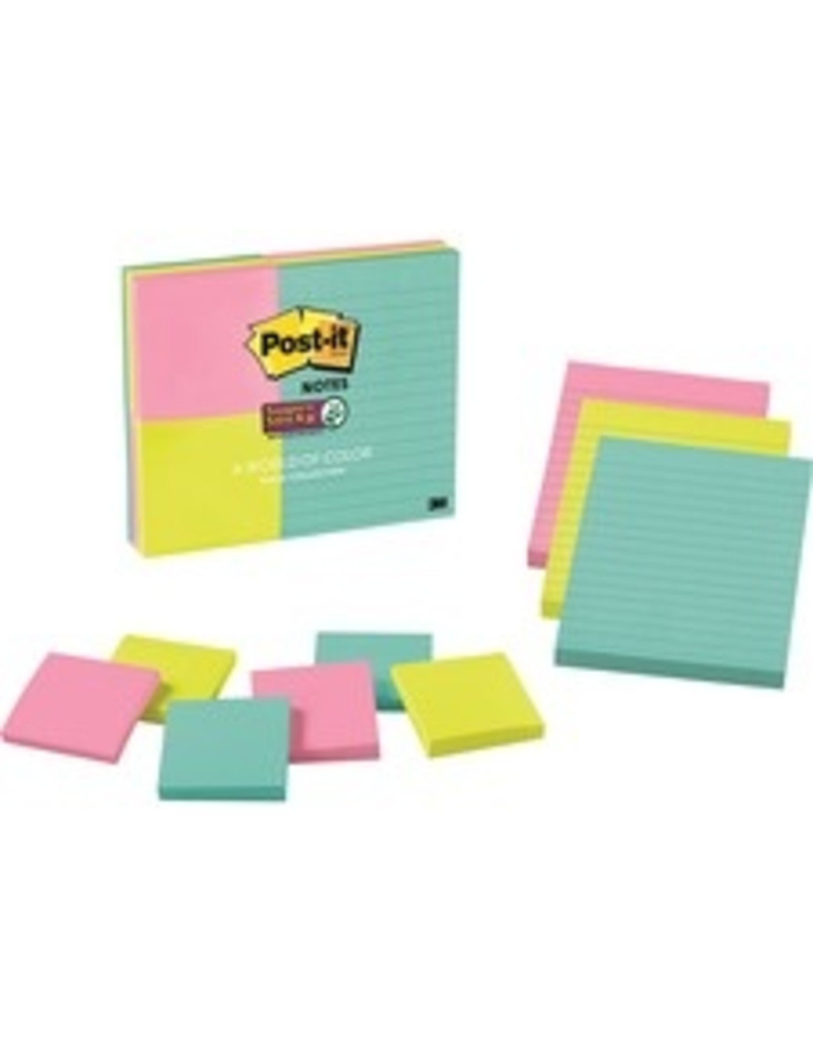 POST-IT S-STICK 3X3/4X6 *MIAMI