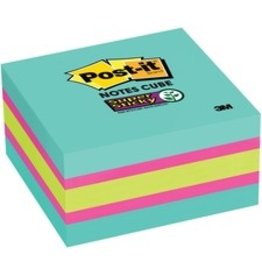 POST-IT S-STICK 3X3 AQ/FUCH/GN