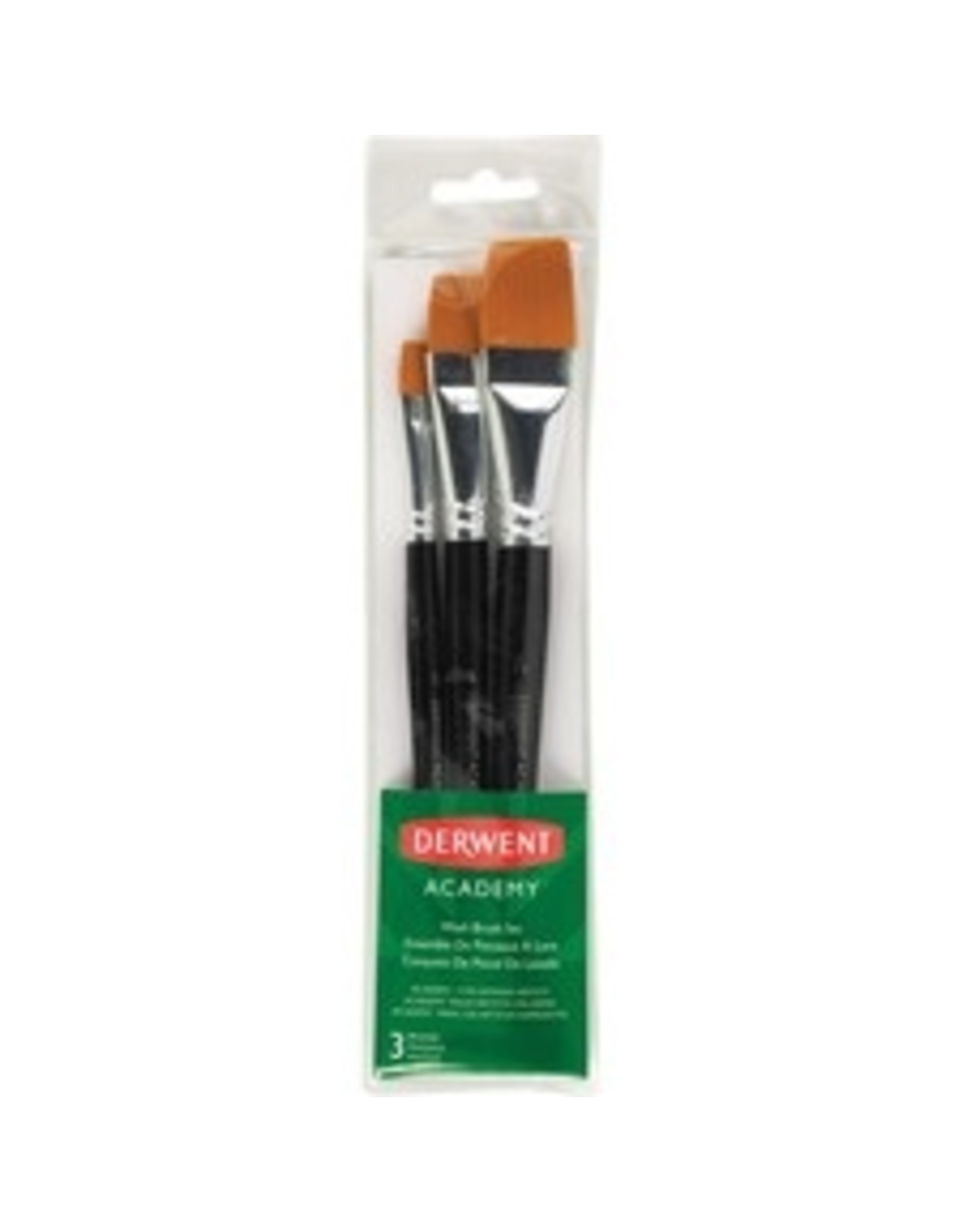 DERWENT ACAD RND BRUSHES 3-CT