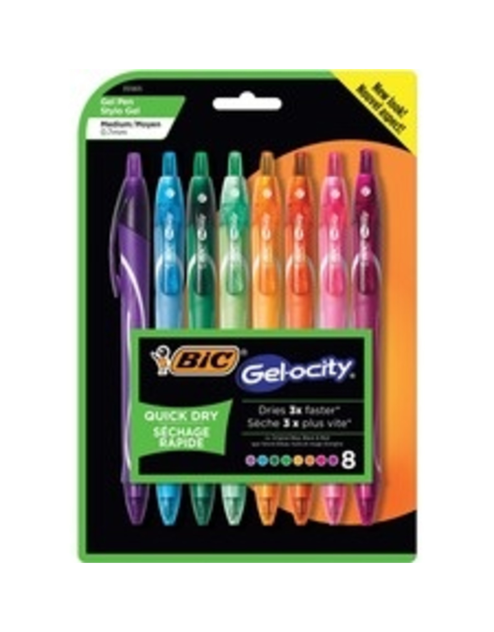 GEL PEN QUICKDRY GEL FASHN*8pk