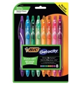 GEL PEN QUICKDRY GEL FASHN*8pk