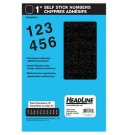 STK-ON LTR, HEL 1'' NUMB *BLACK