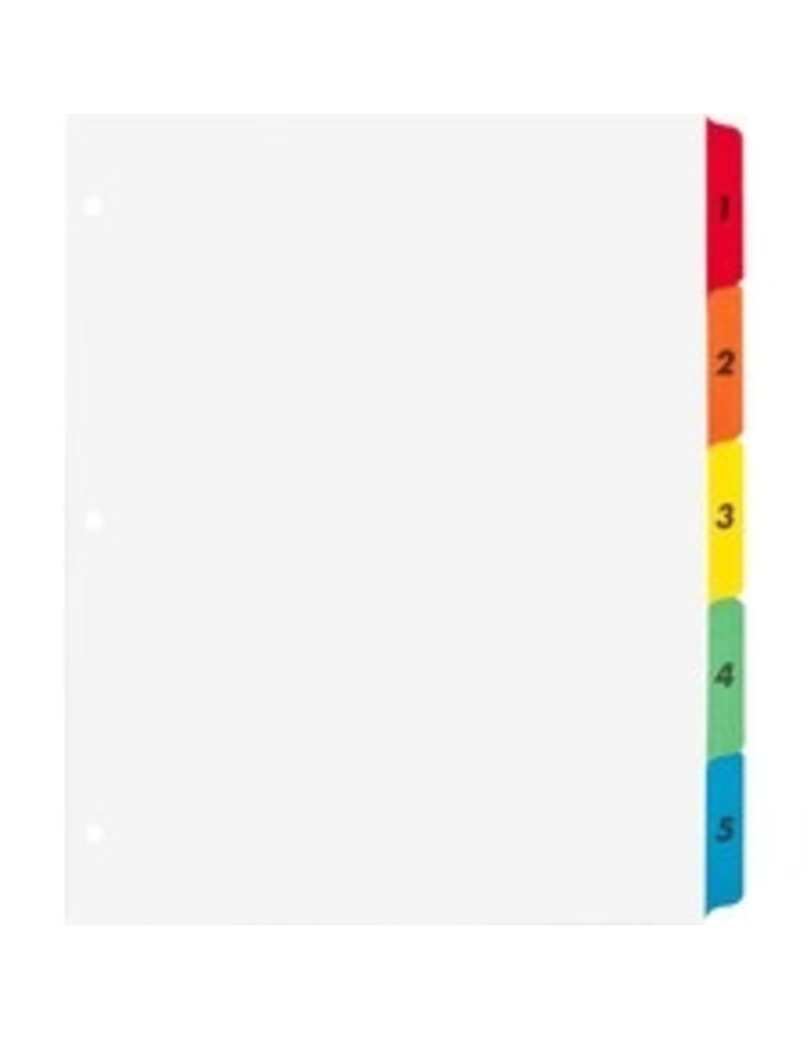 INDEX, QUICK w/TABLE CON*5 TAB