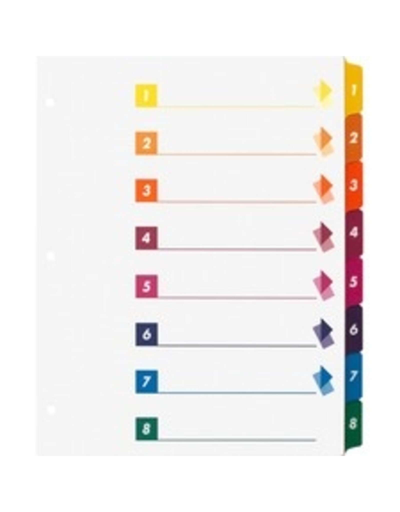 INDEX, QUICK BULK *8 TAB*24set