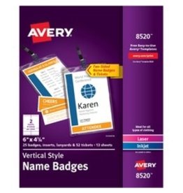 NAME BADGE VERT 2SD+TCK 6x4.25