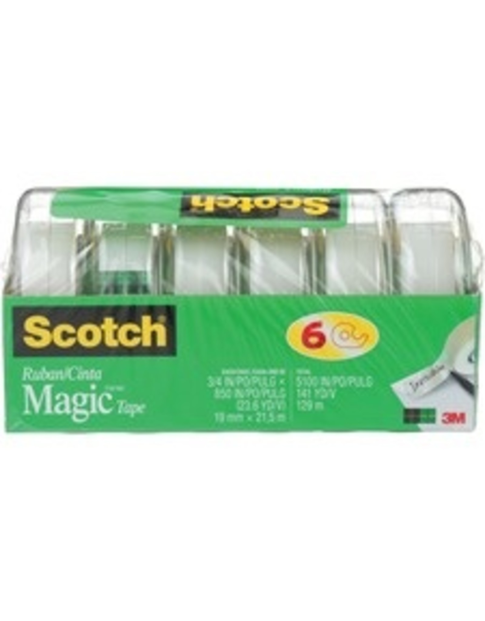 TAPE SCOTCH 19mm x 21.5M*6/PK