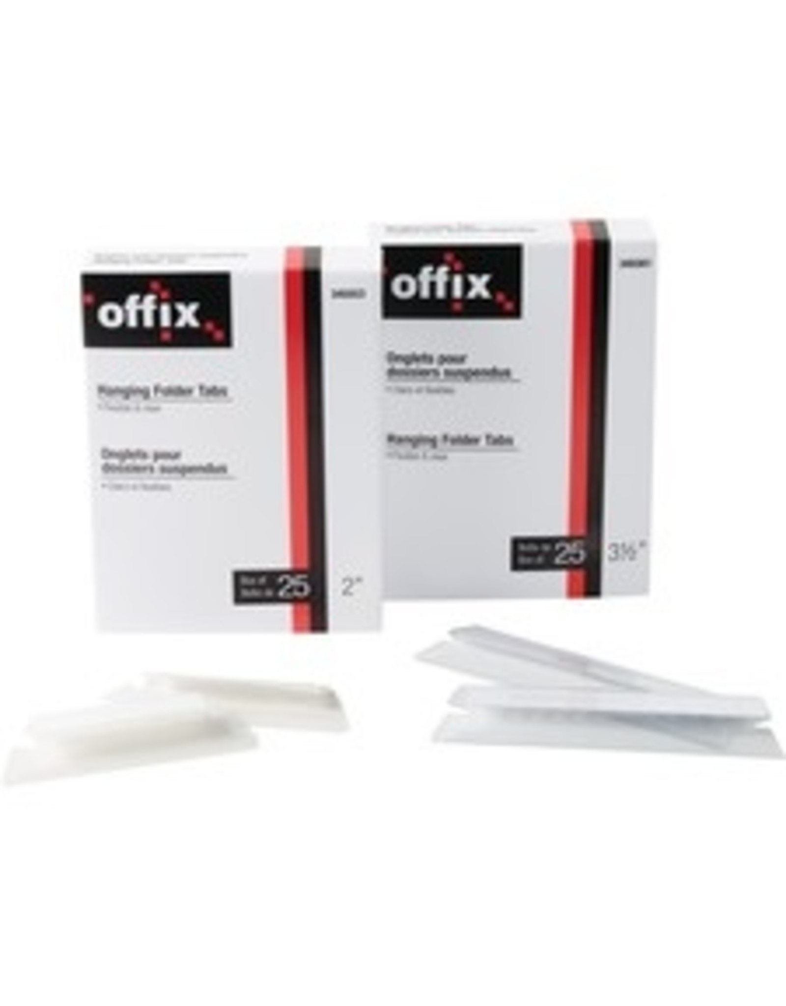 HANG FLDR TABS 2''CLEAR,25/PK