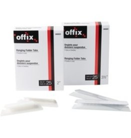 HANG FLDR TABS 2''CLEAR,25/PK