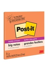 POST-IT B-NOTE 30sh 11x11 ORNG