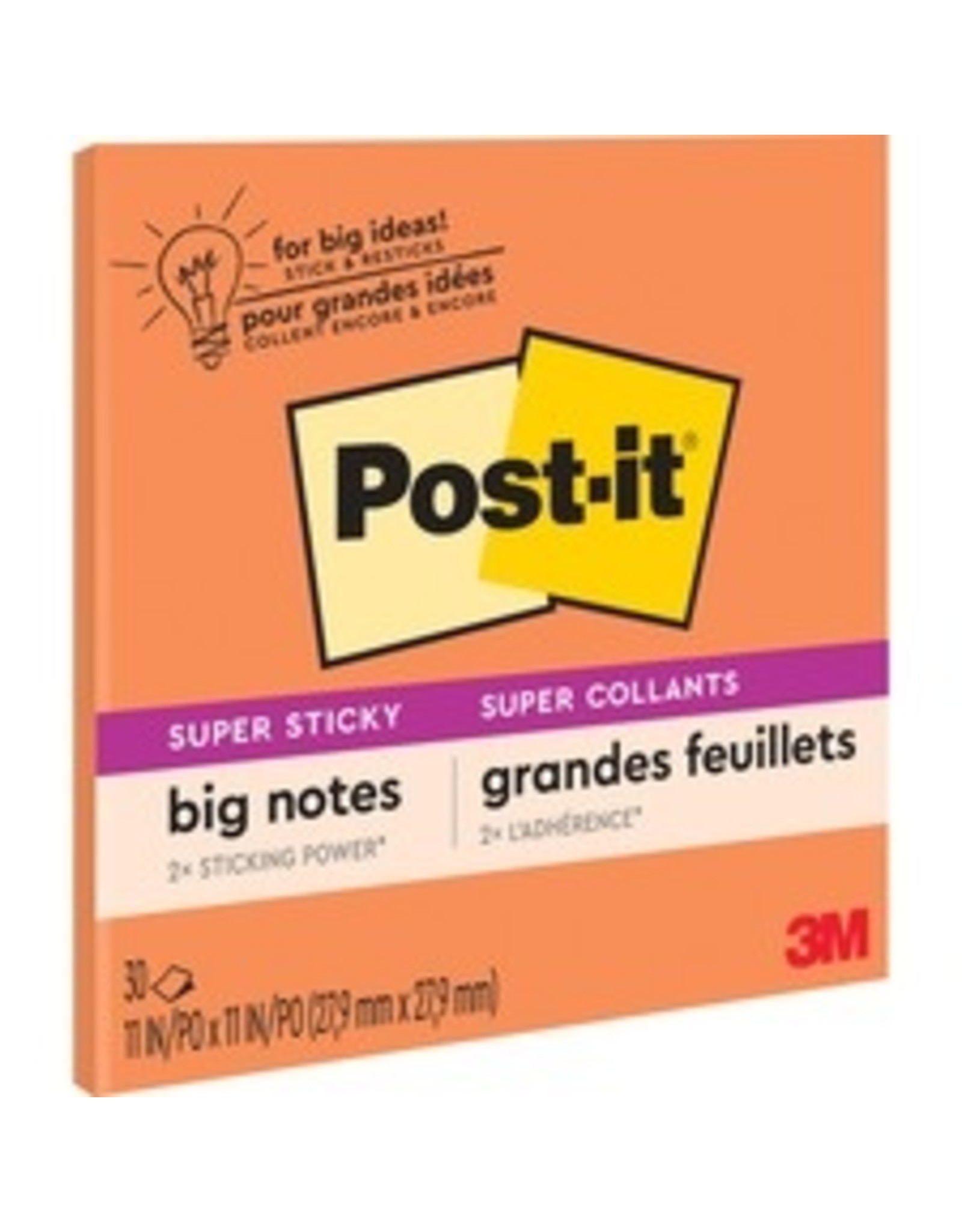 POST-IT B-NOTE 30sh 11x11 ORNG