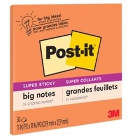 POST-IT B-NOTE 30sh 11x11 ORNG