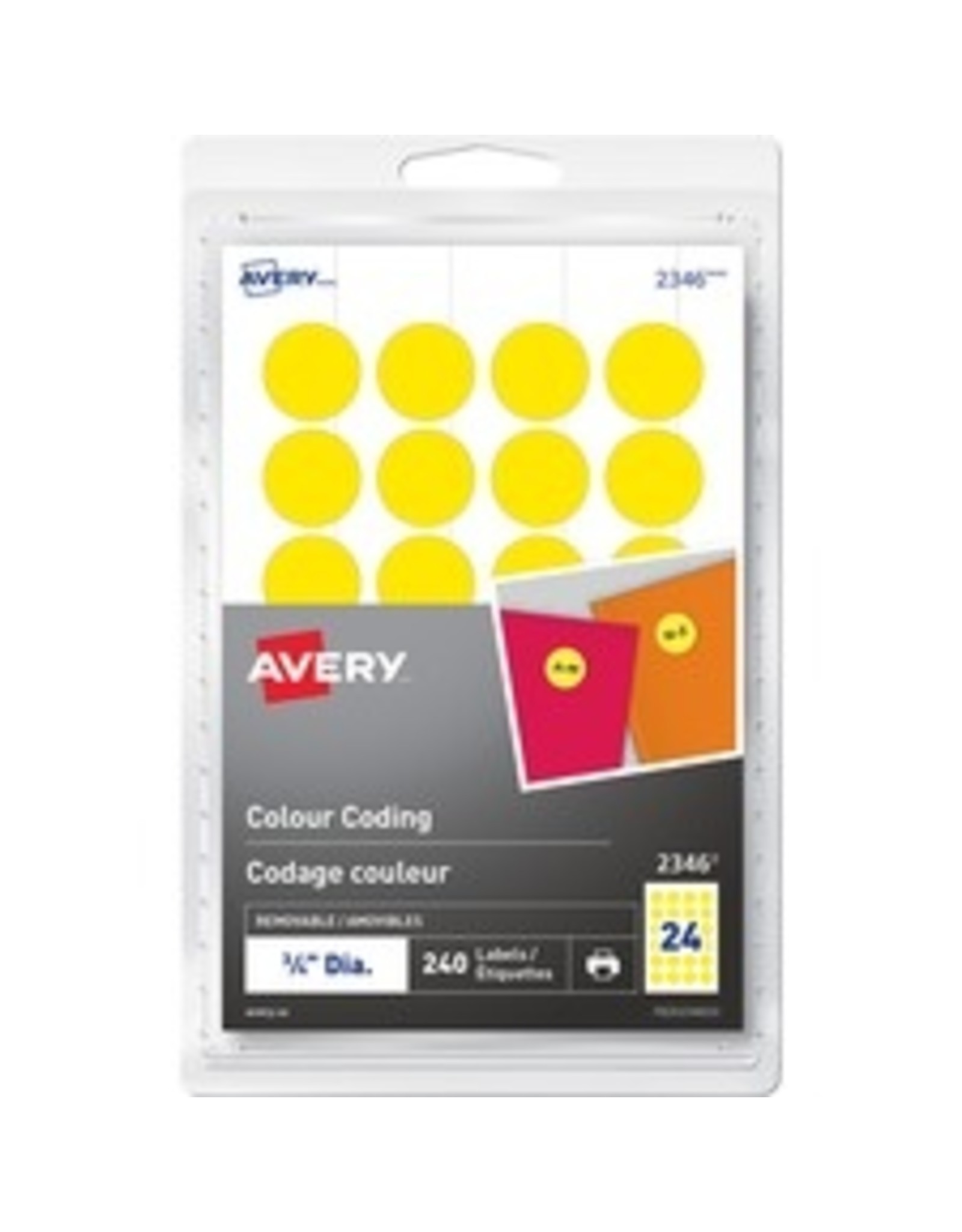 LAB RND.75''*REMOV PRNT/WRT*YEL