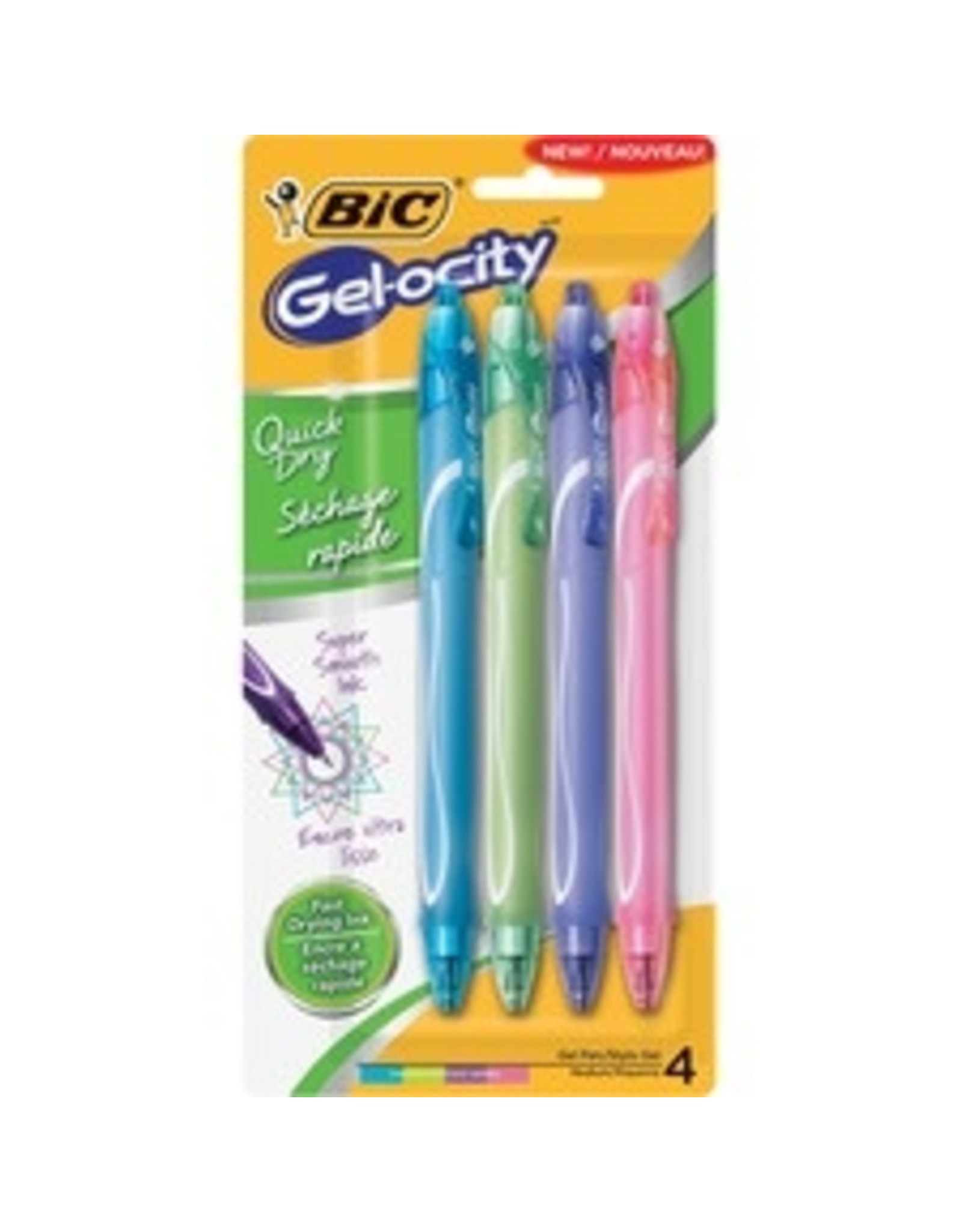 ROLLER GEL Q-DRY FASHION,4/PK