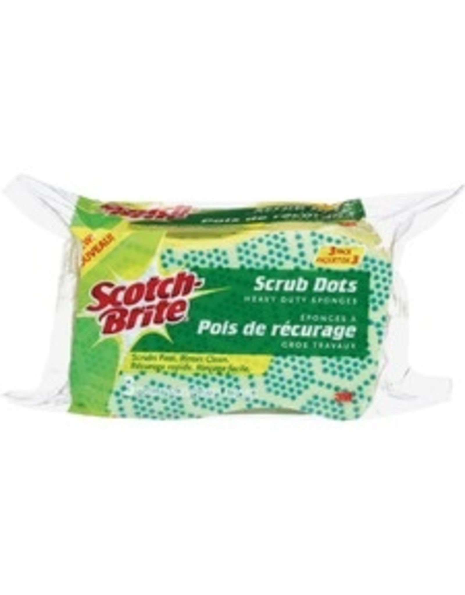 SCRUB DOTS HVY DUTY SPONGE 3pk