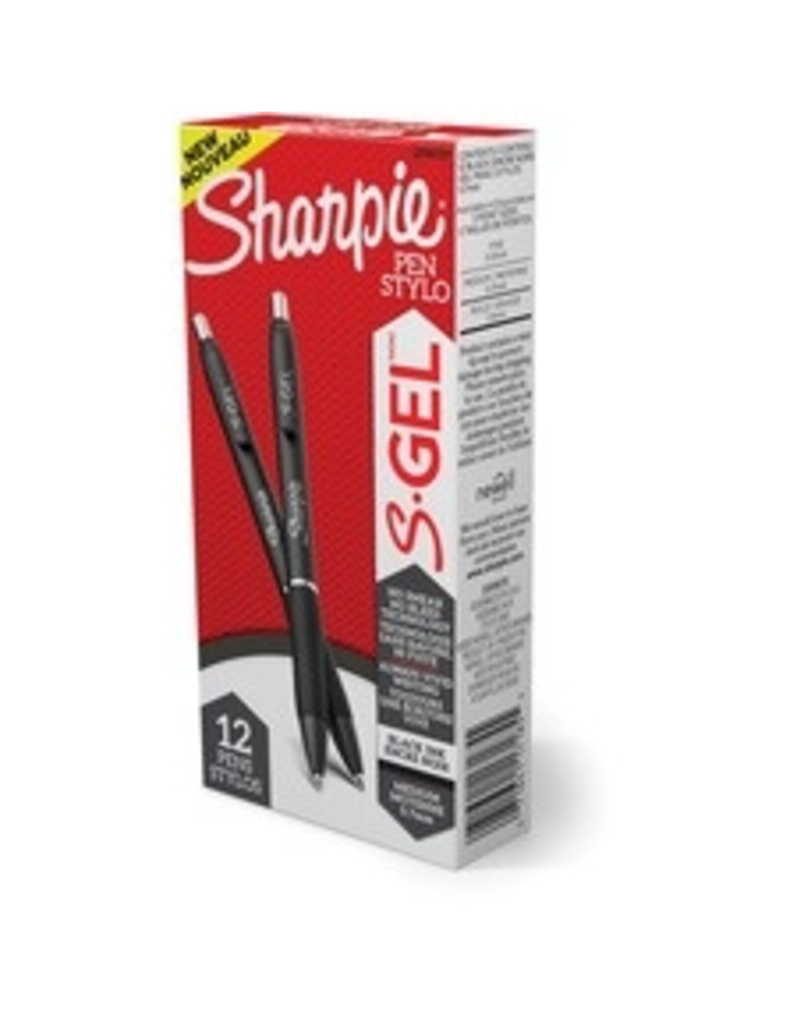 GEL SHARPIE 0.7mm, BLACK,12/BX