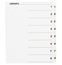 INDEX,QUICK,8TAB,WHTE,1ST