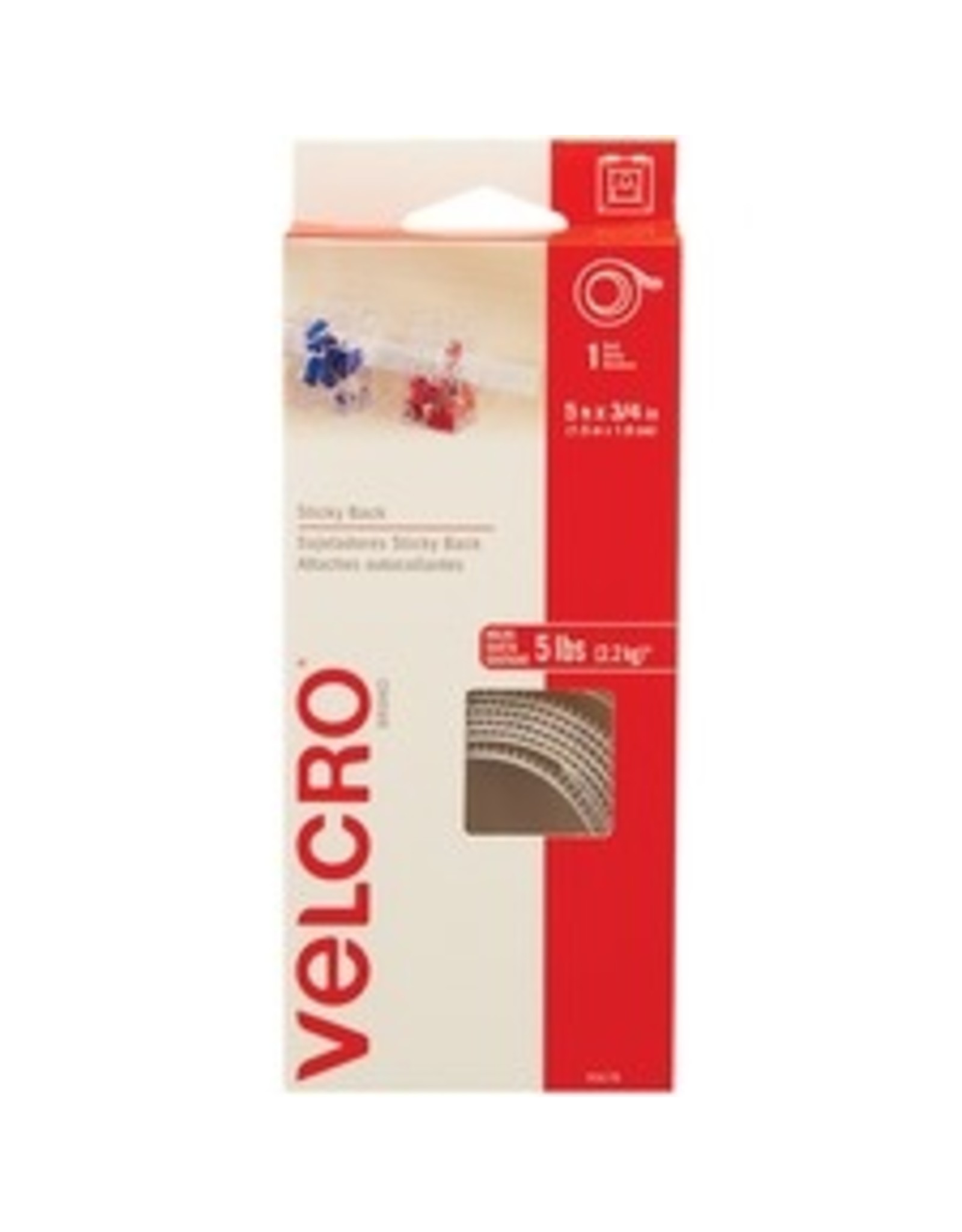 ADHES.LOOPS/HOOK 19mmx1.5M*WHT