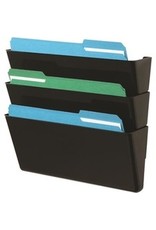 WALL POCKET LGL,BLACK,3/PACK