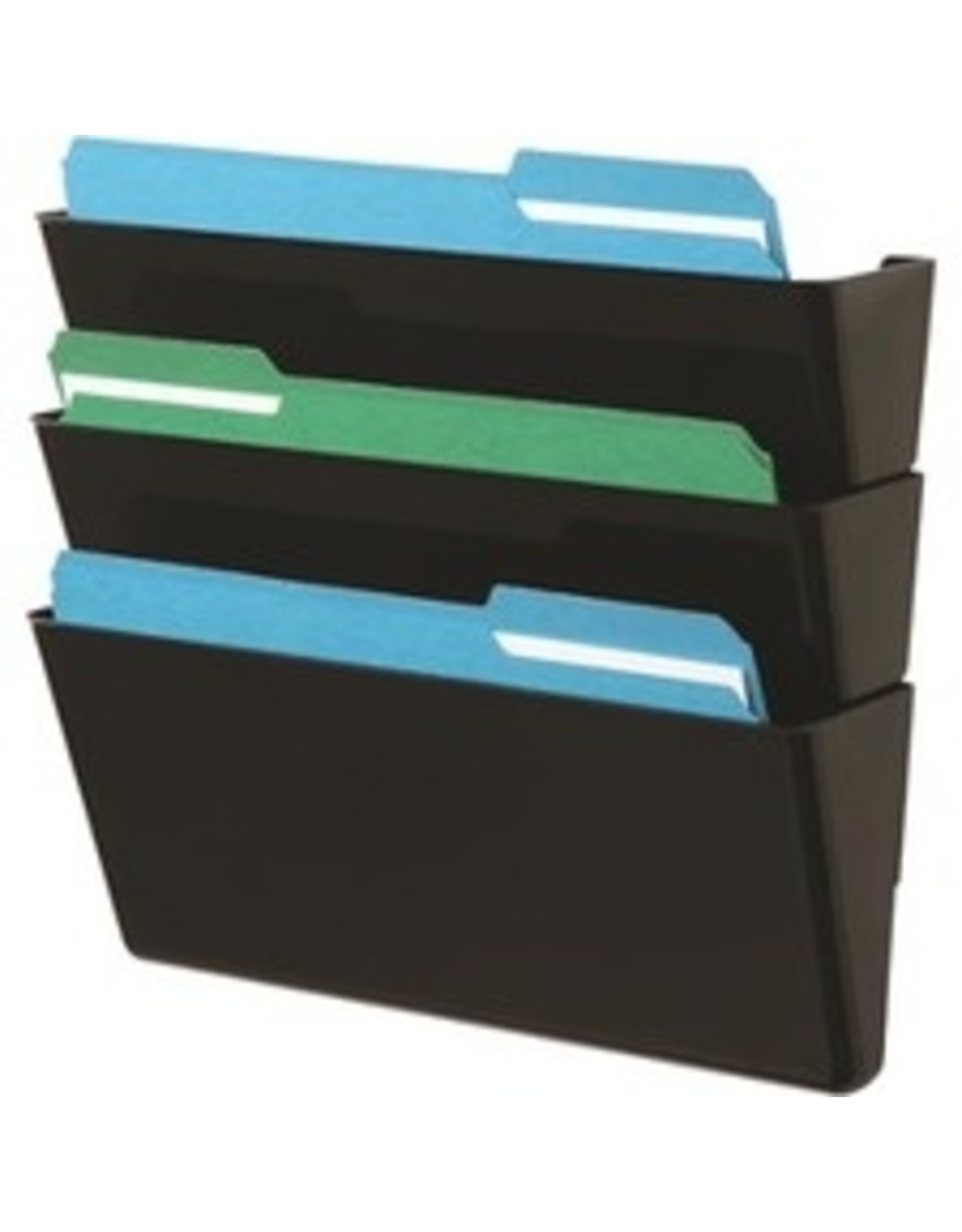 WALL POCKET LGL,BLACK,3/PACK