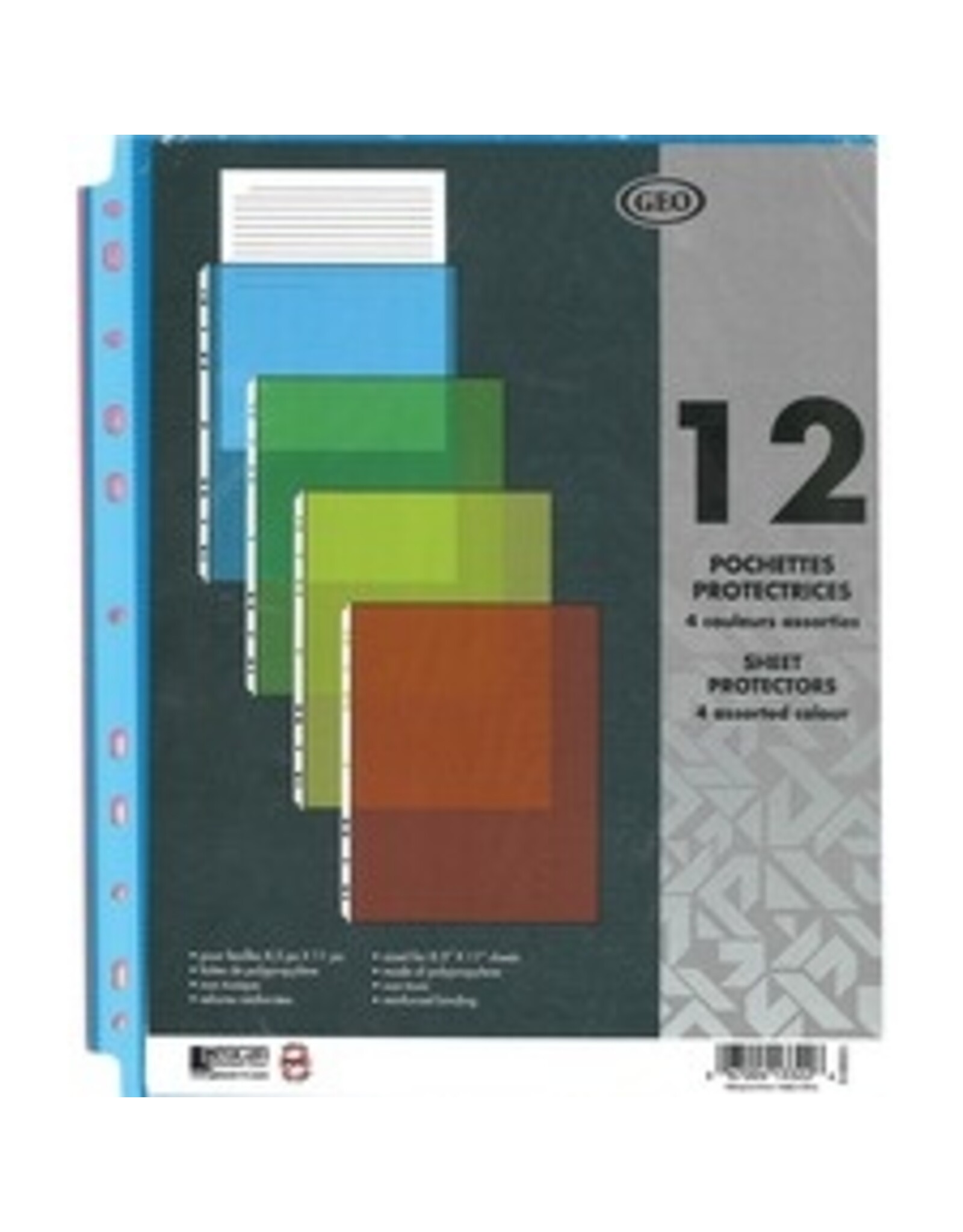 SHEET PROT.LTR 3-H, ASST*12/PK