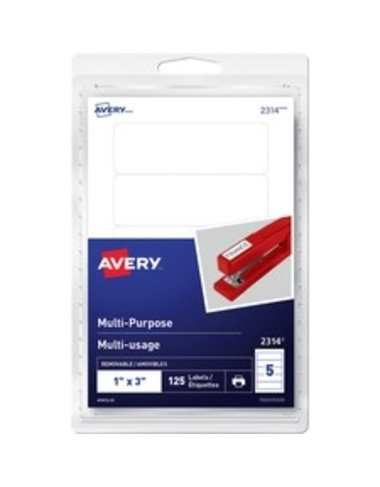LABEL RECT*1X3 REMOV*125/PK
