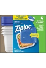 ZIPLOC CONTAINERS SML-SQR 4/PK