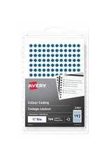 LABEL RND 1/4'' BLUE,  768/PK