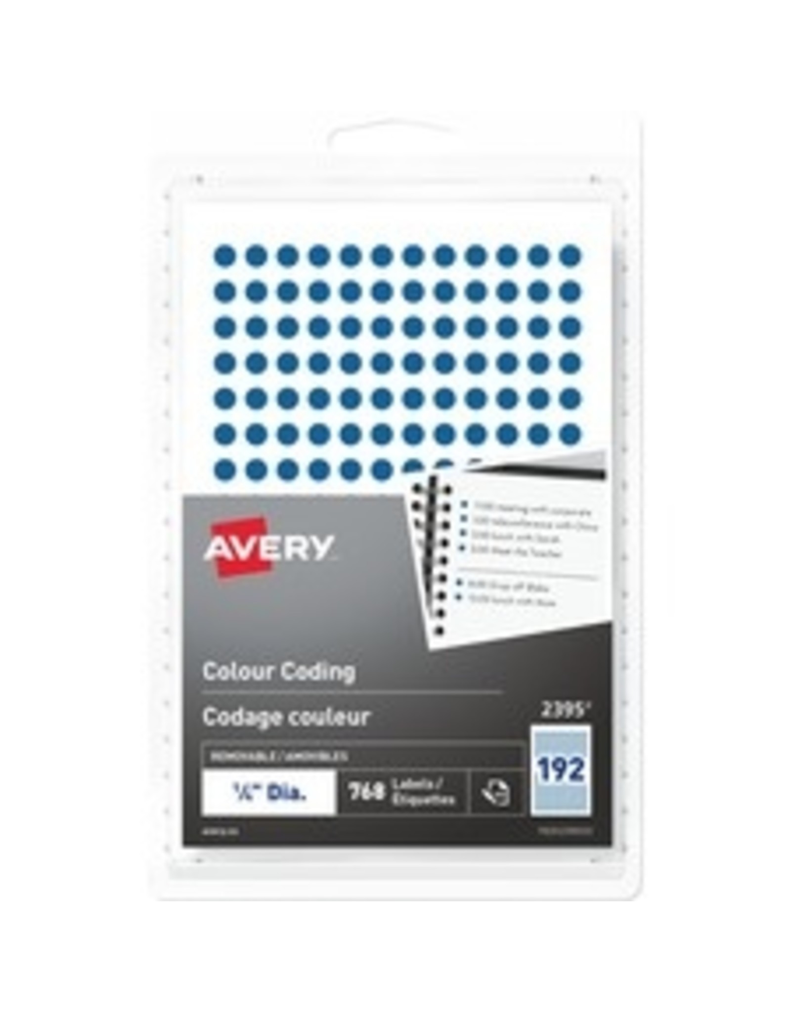 LABEL RND 1/4'' BLUE,  768/PK