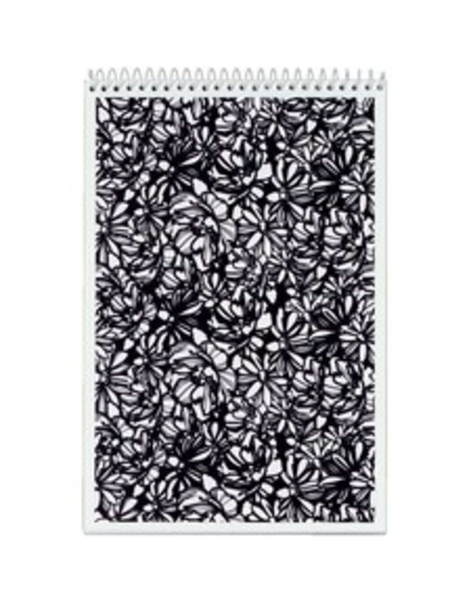 STENO BK DESIGNR 6X9,BLK/WHT