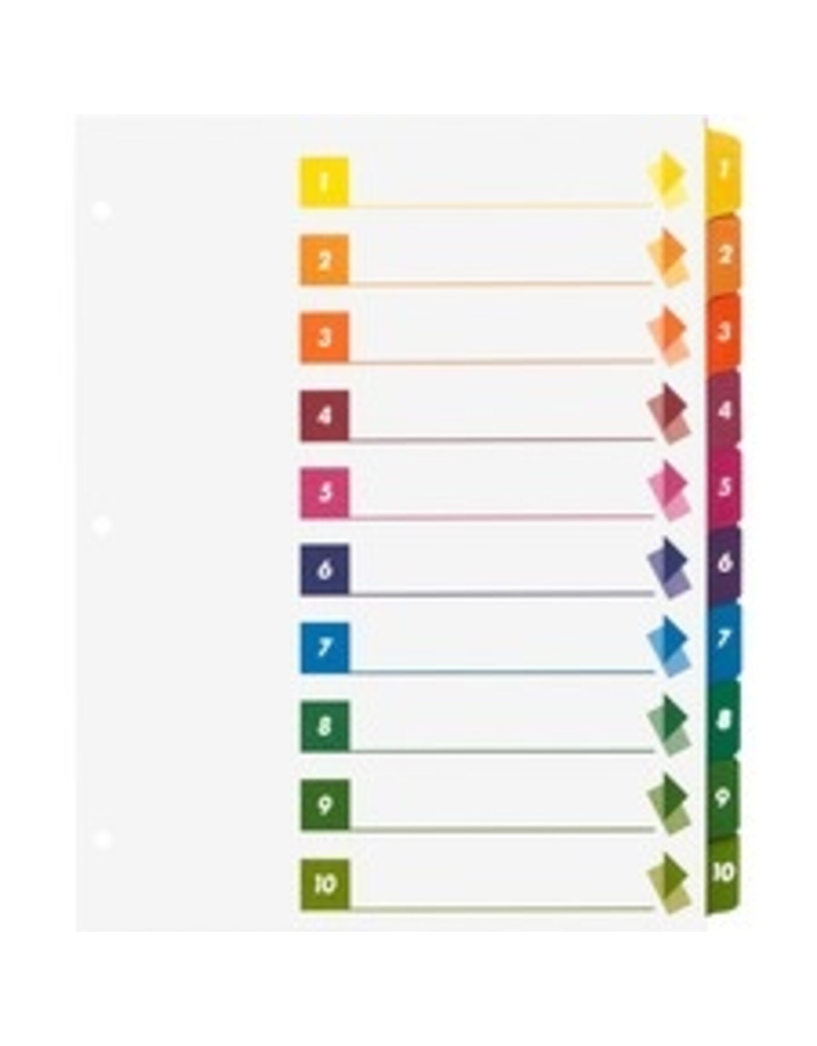 INDEX, QUICK BULK *10TAB*24set