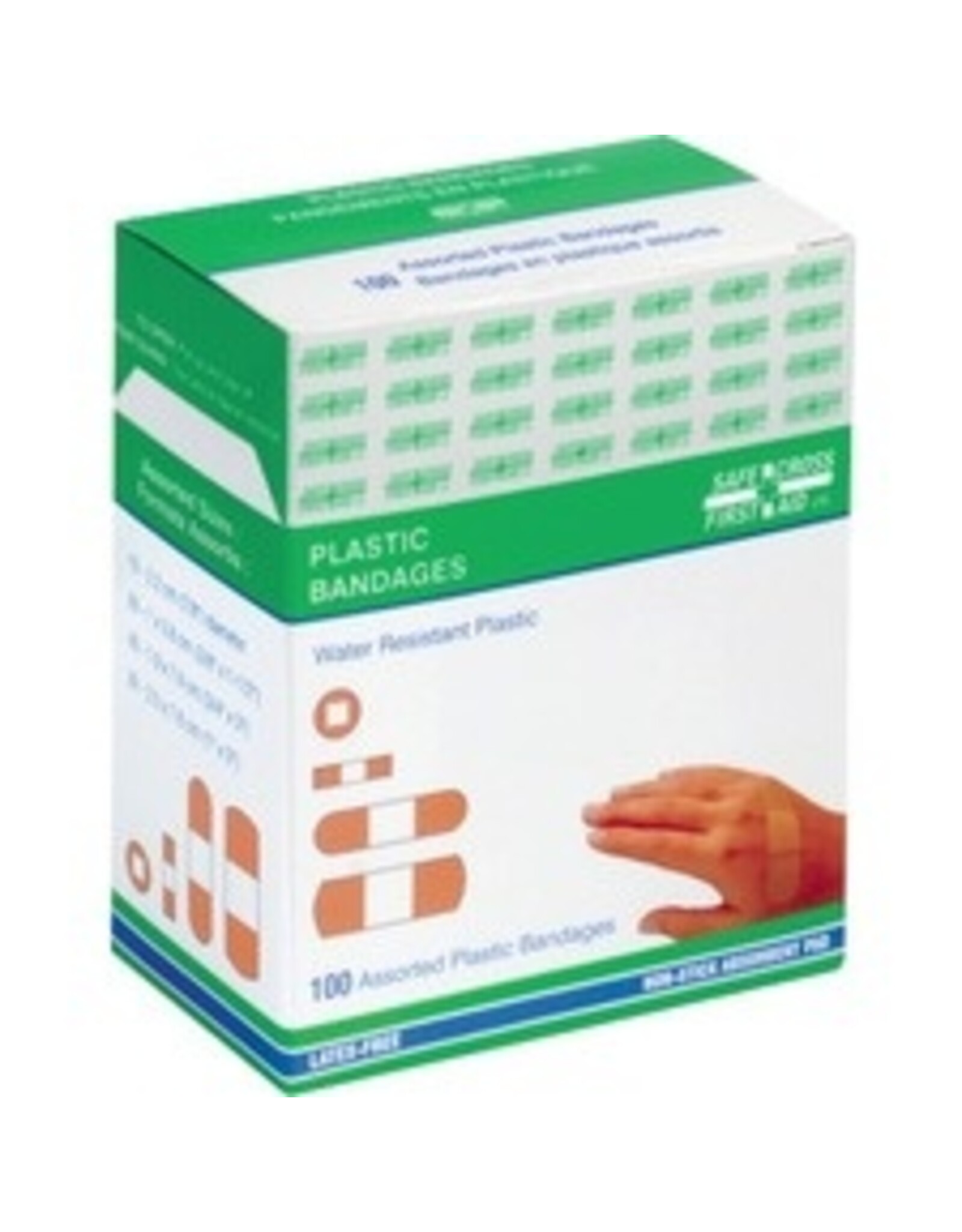 BANDAGES PLASTIC ASST, 100/BX