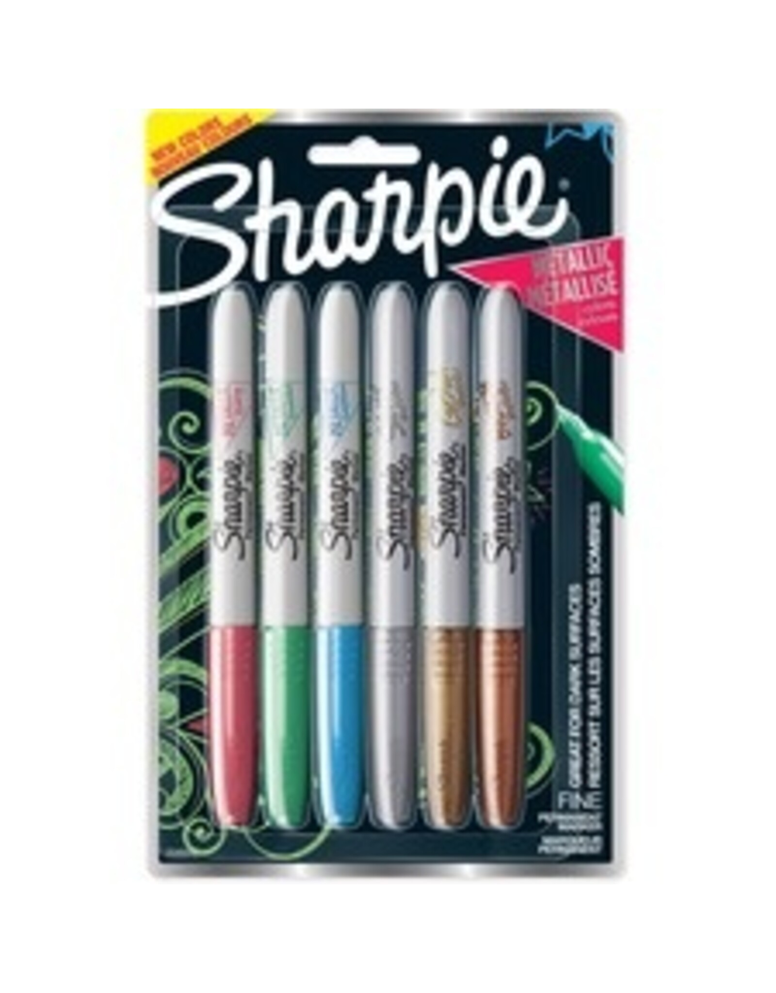 MARKR MTLC SHARPIE FN ASST*6pk