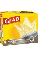 GLAD GARBAGE BAG XLRG CLEAR*20