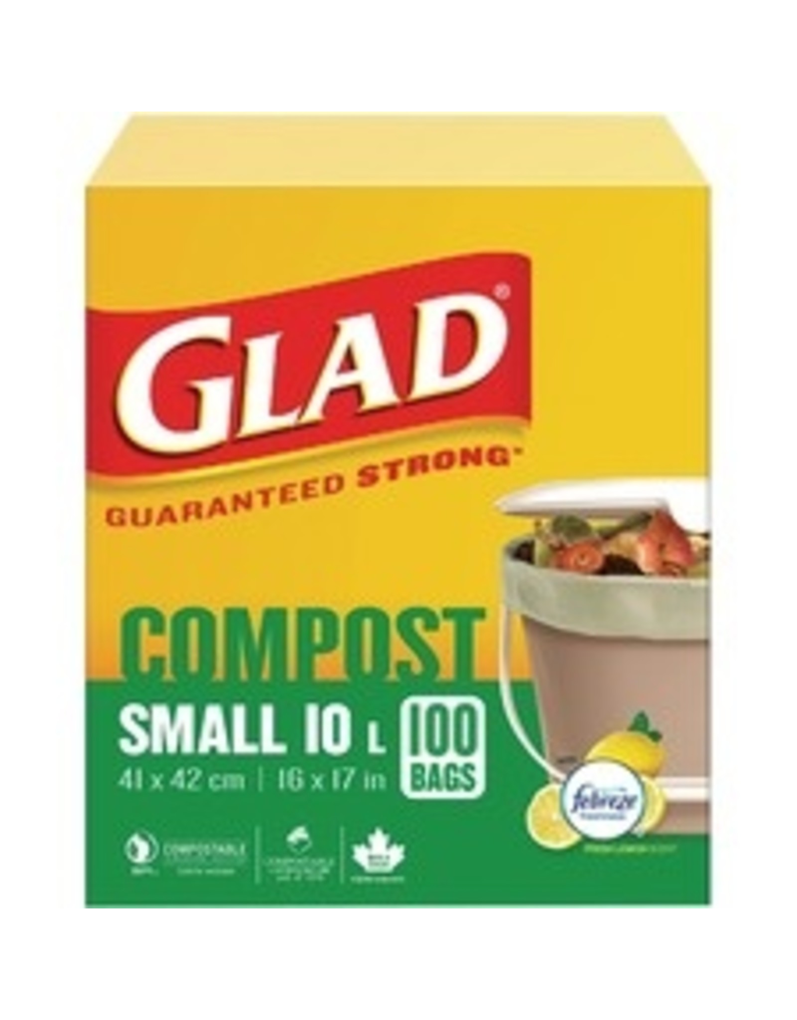 GLAD COMPOSTBL ORGNC 10L,100bx