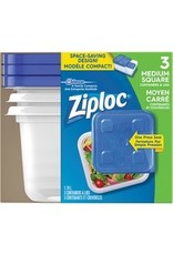 ZIPLOC CONTAINERS MED-SQR 3/PK