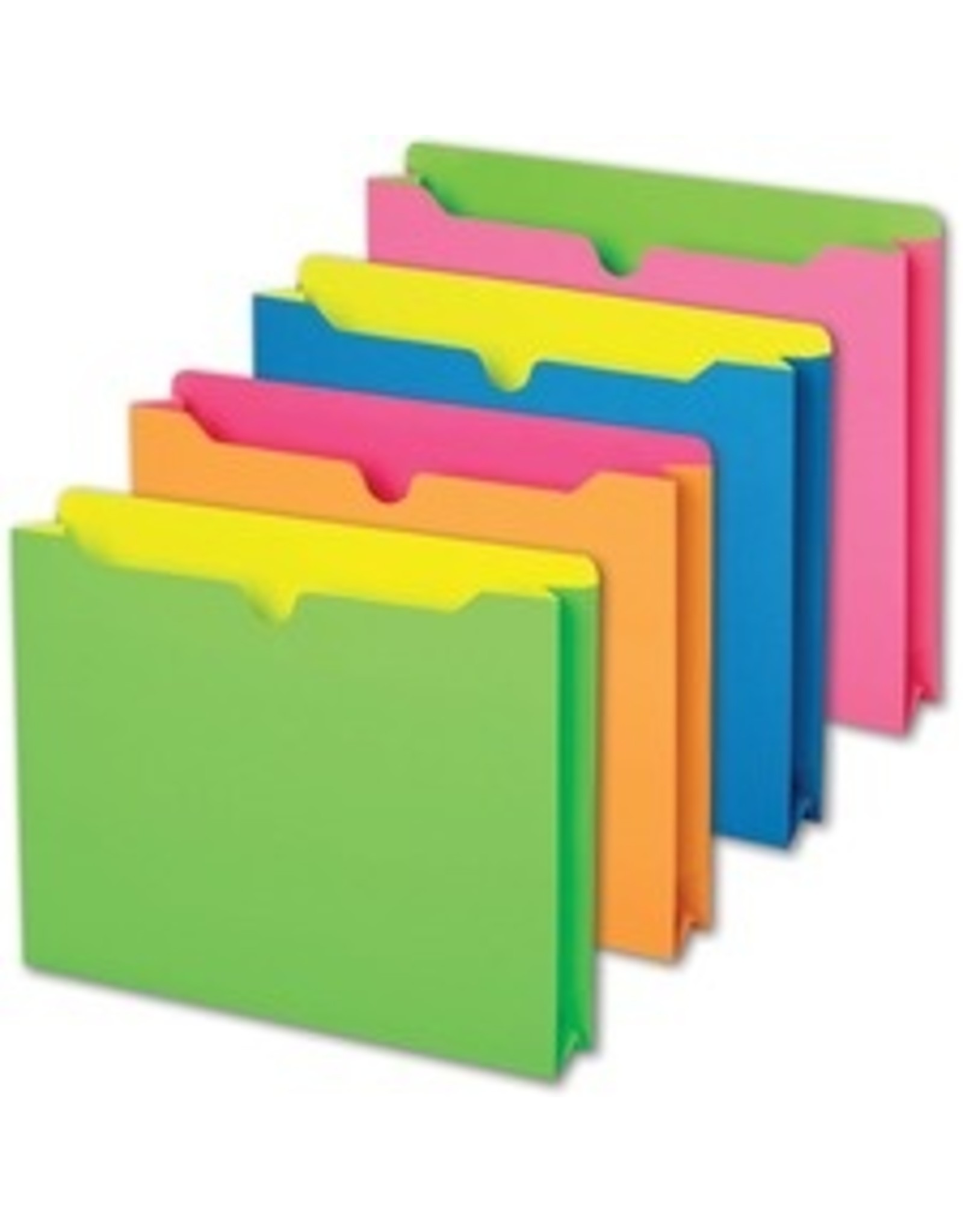 FILE JACKET LTR NEON ASST*10pk