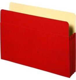 FILE POCKET LTR 3.5'' EXP*RED