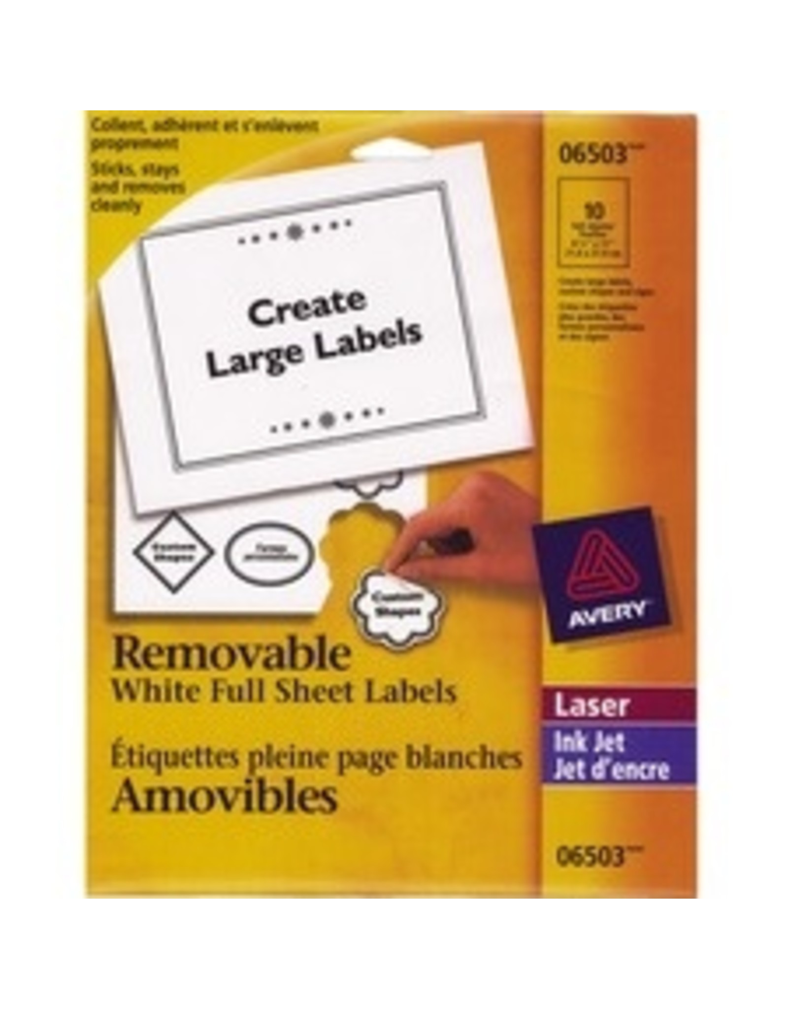 LASER LABEL REMOV 8.5x11*10/PK
