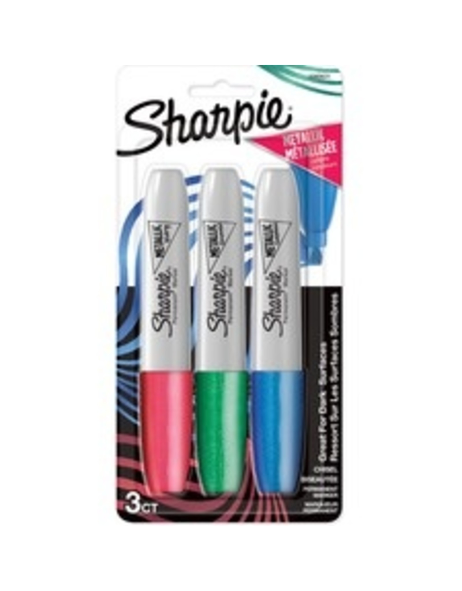 MARKR SHRP MTL G/S/B FINE,3/PK