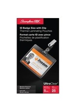 LAM POUCH BADGE 5mil,25/PK